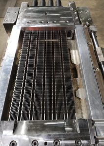 thin cutting blades in frame